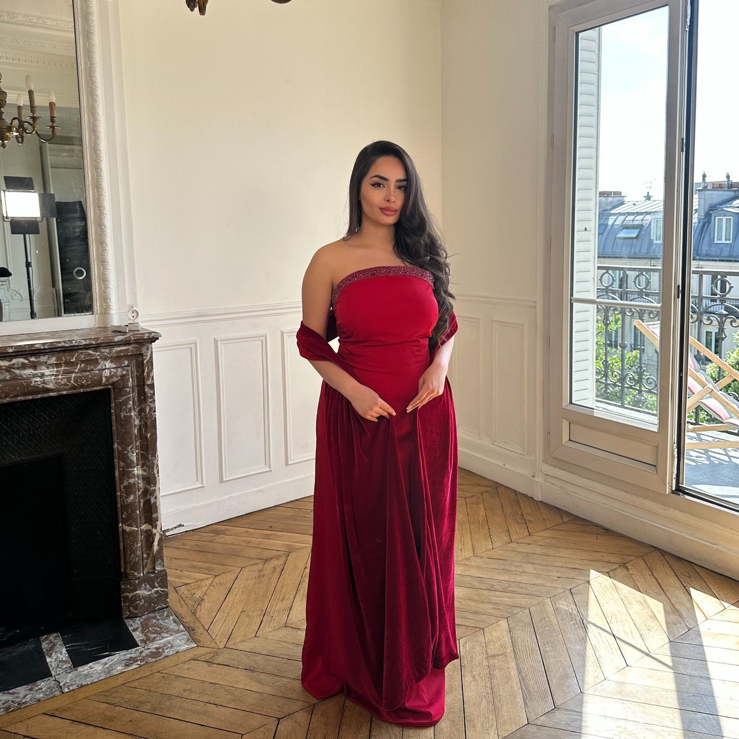Robe rouge élégante