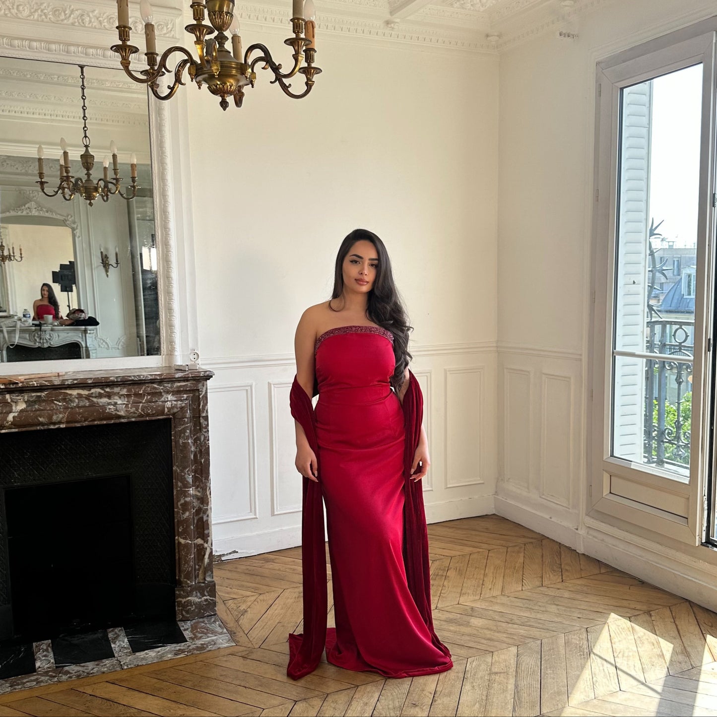Robe rouge élégante