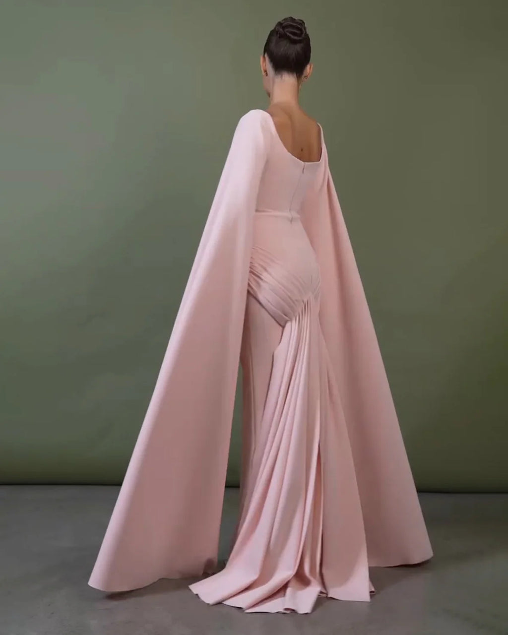 Robe rose manches longues