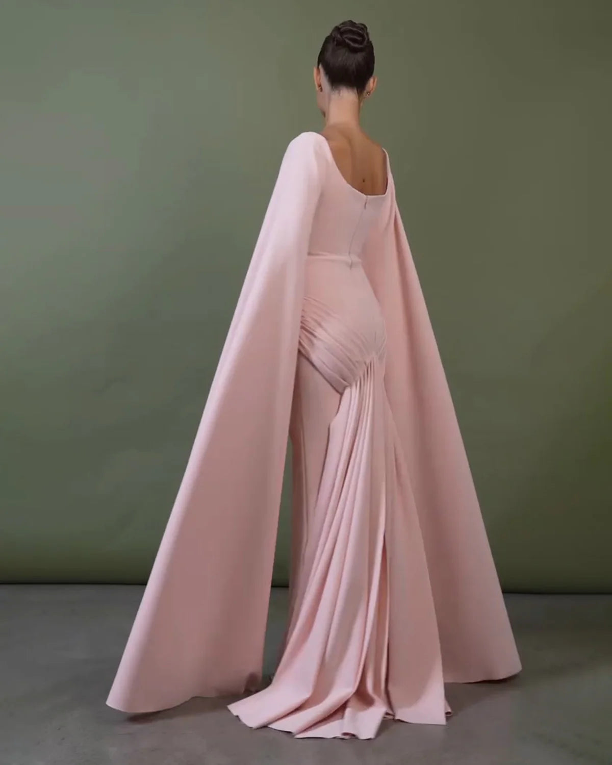Robe rose manches longues