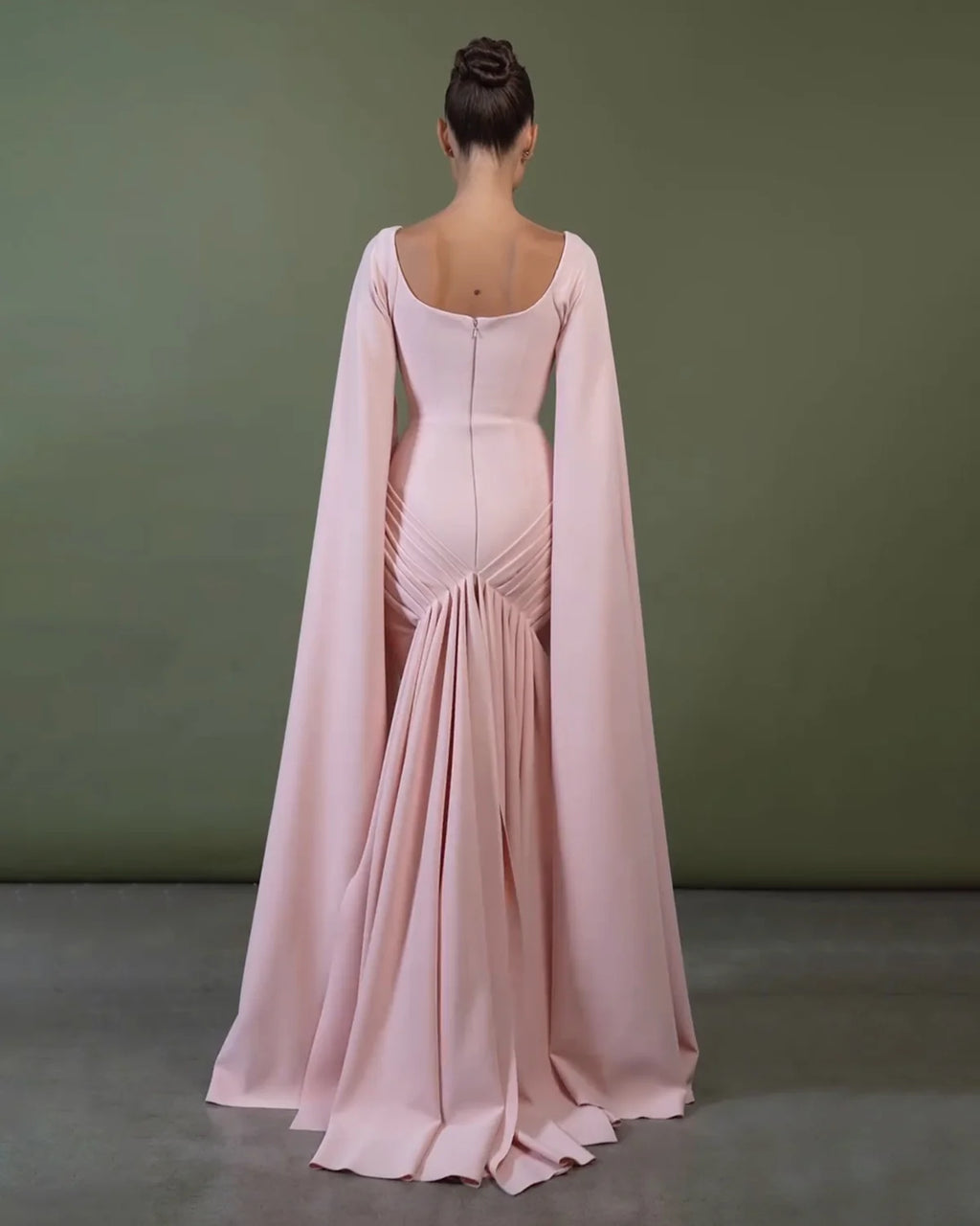 Robe rose manches longues