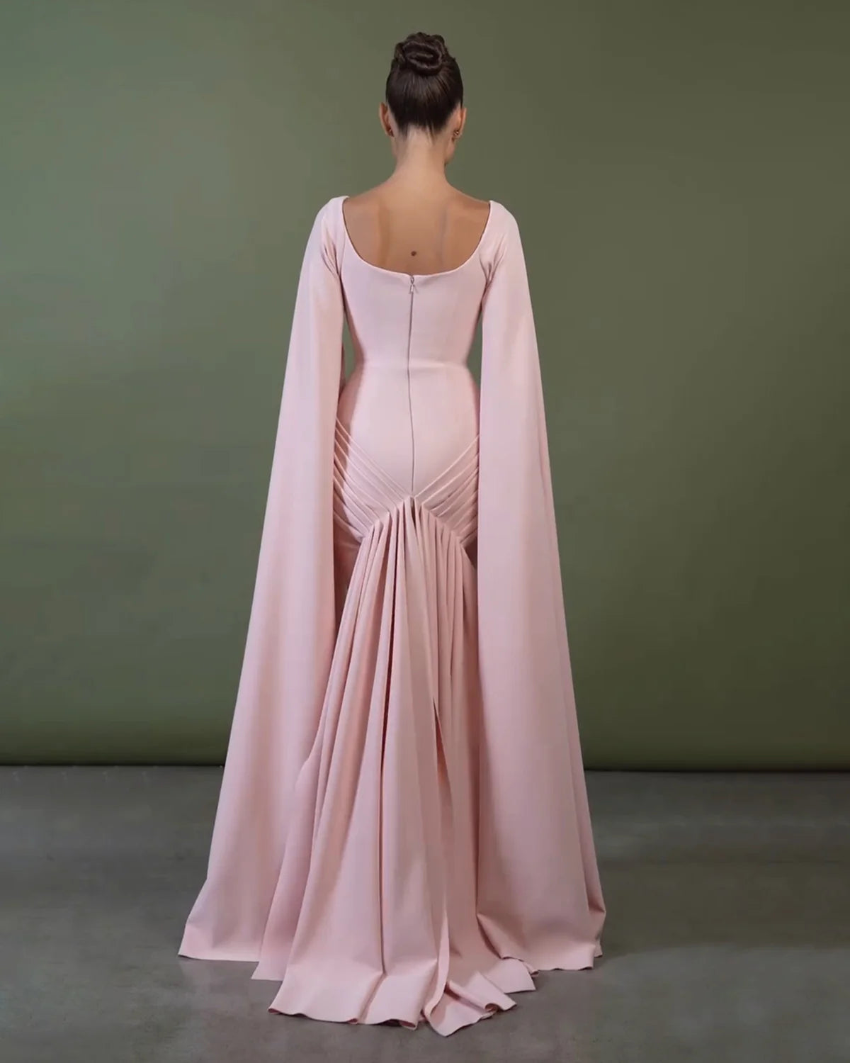 Robe rose manches longues