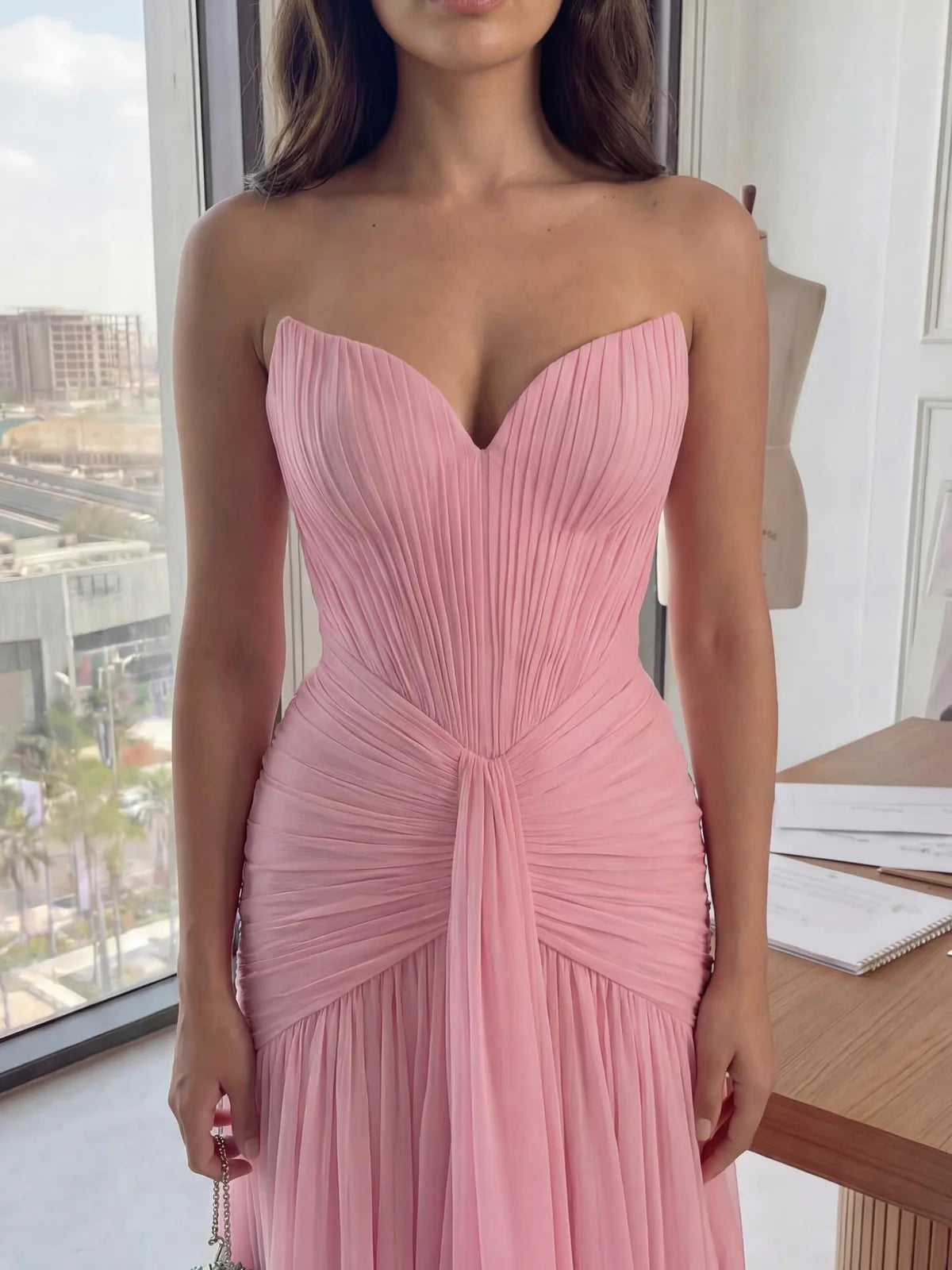 Robe bustier mousseline