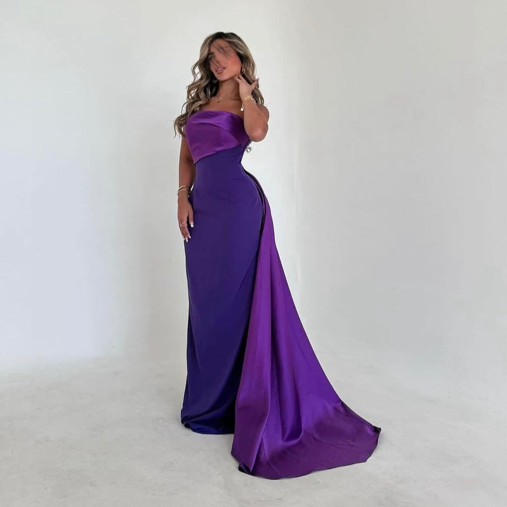 Robe bicolore en satin
