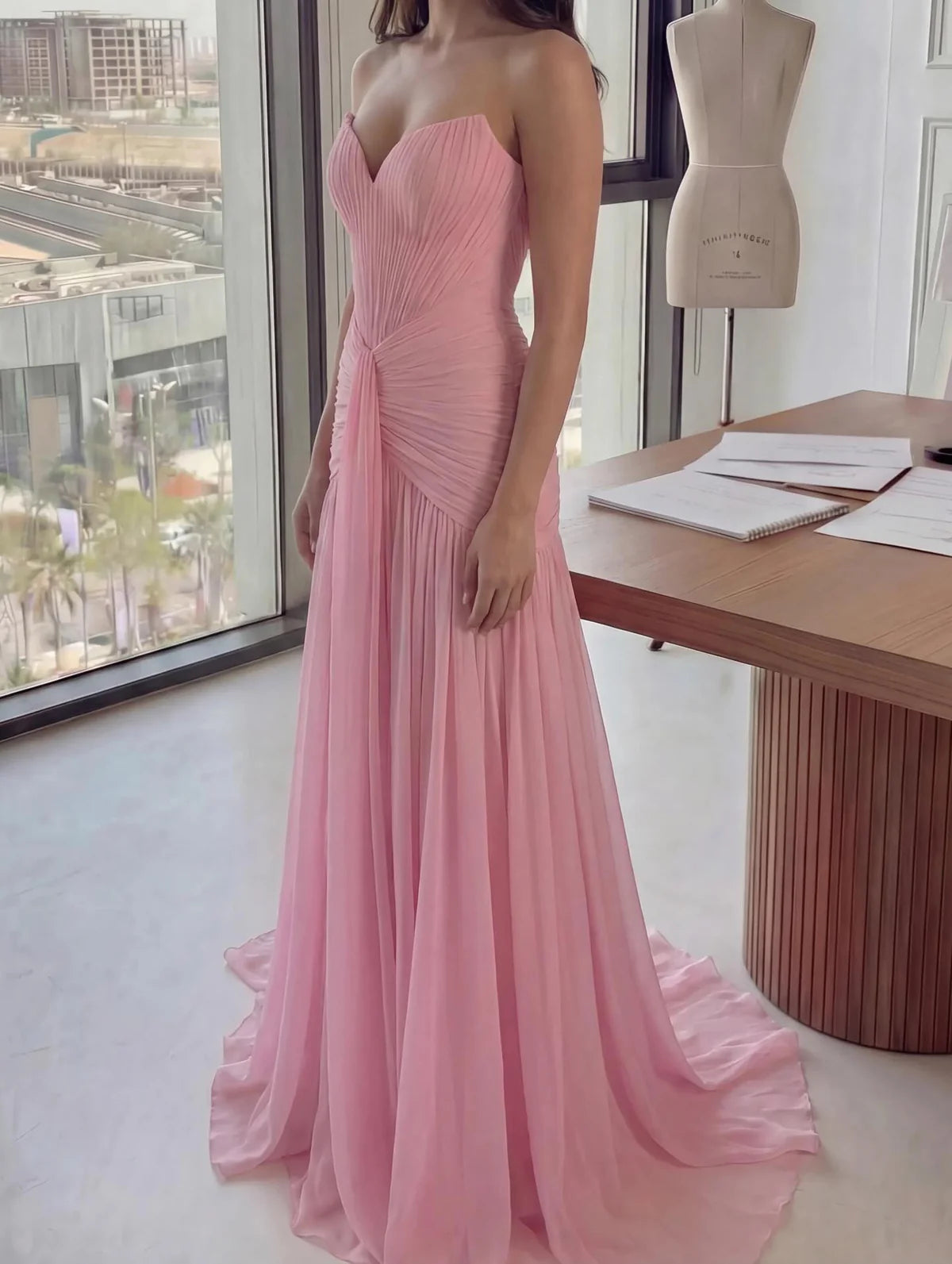 Robe bustier mousseline