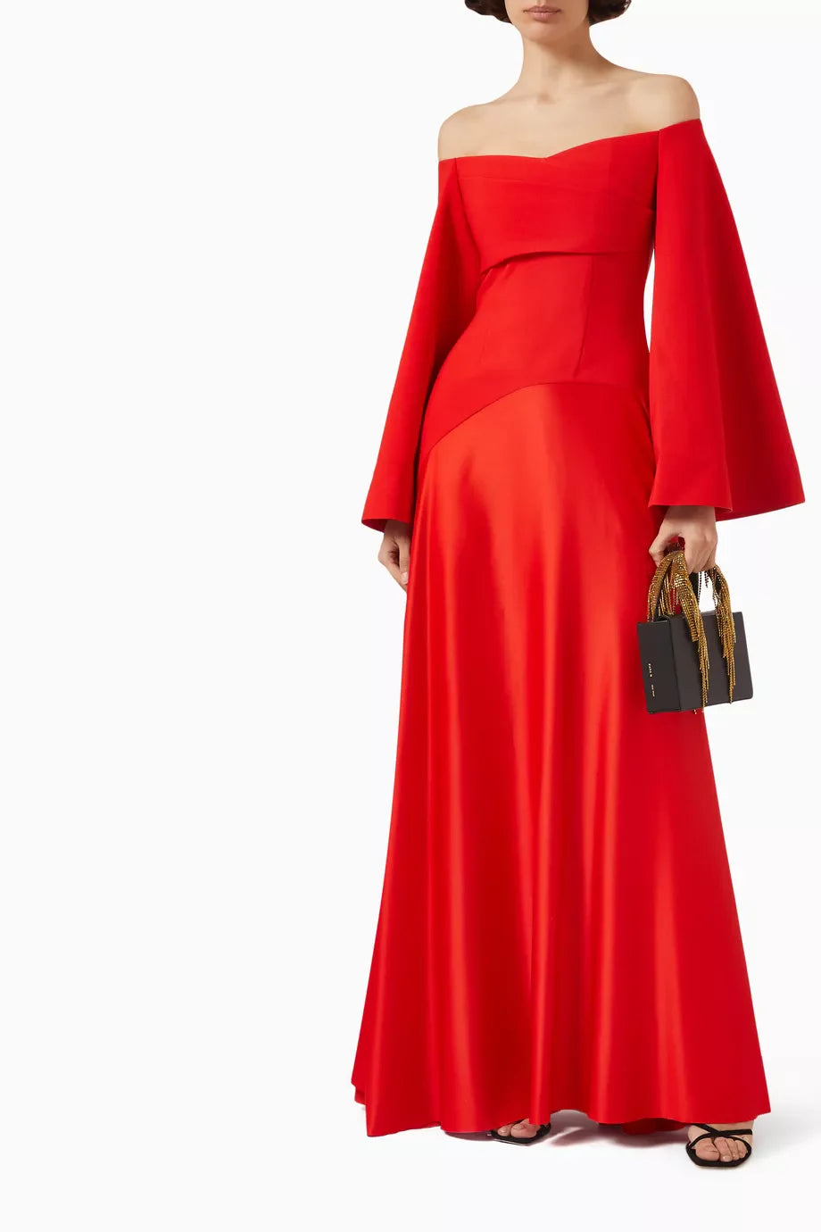 Robe off soulder bi matière