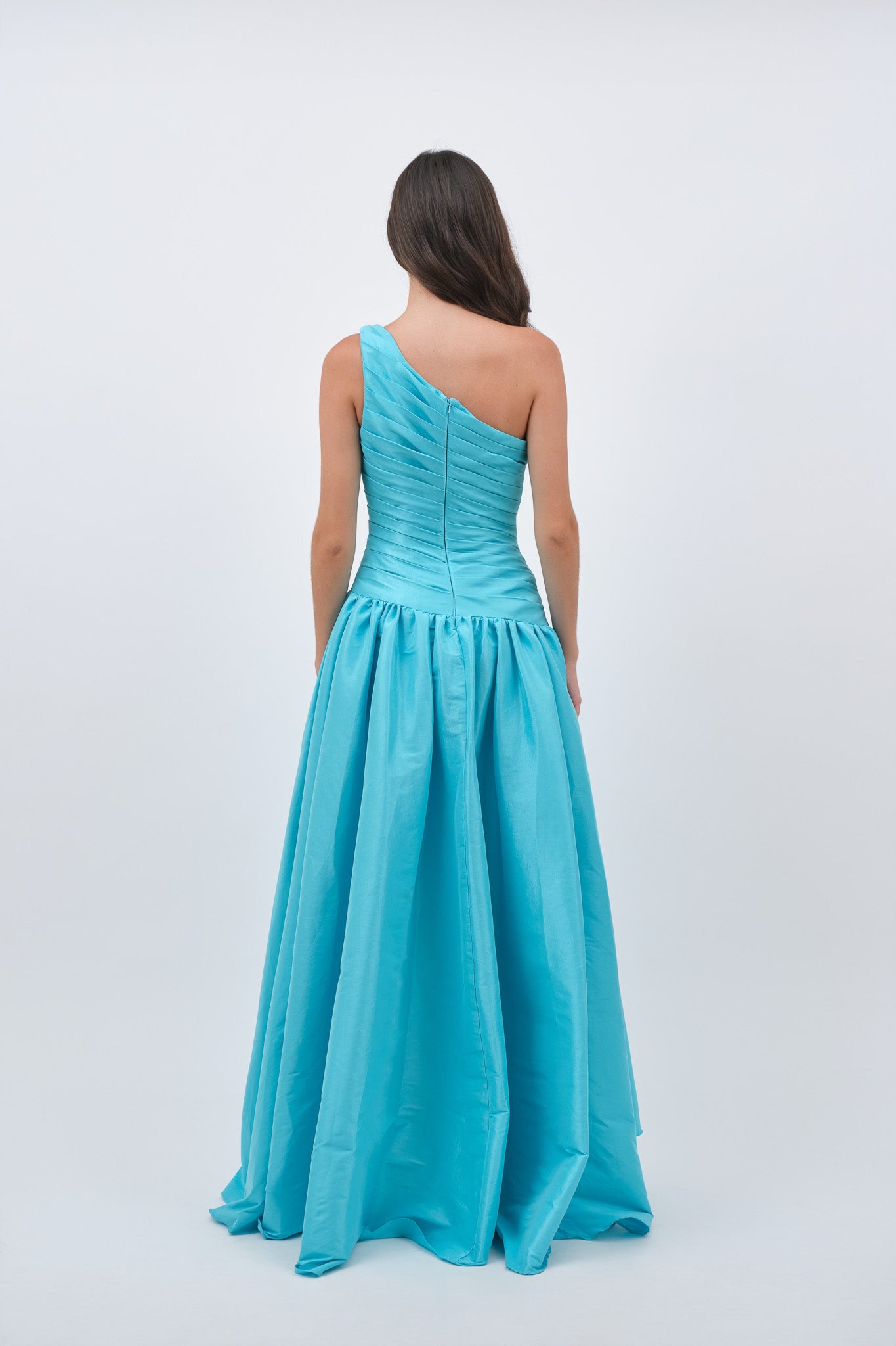 Robe bleue details brodées