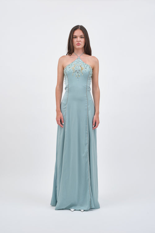 Ensemble Bleu brodée bleu