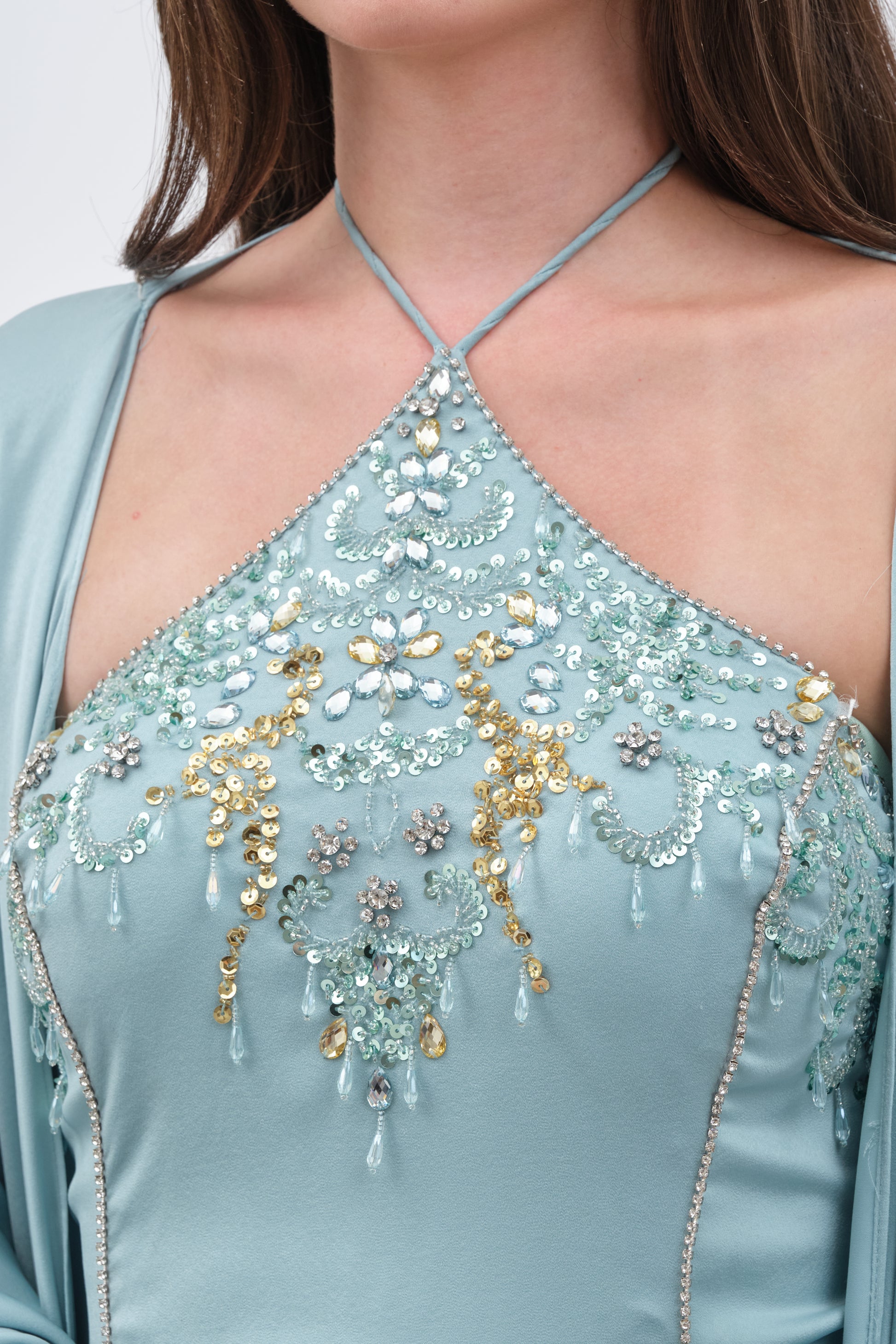 Ensemble Bleu brodée bleu