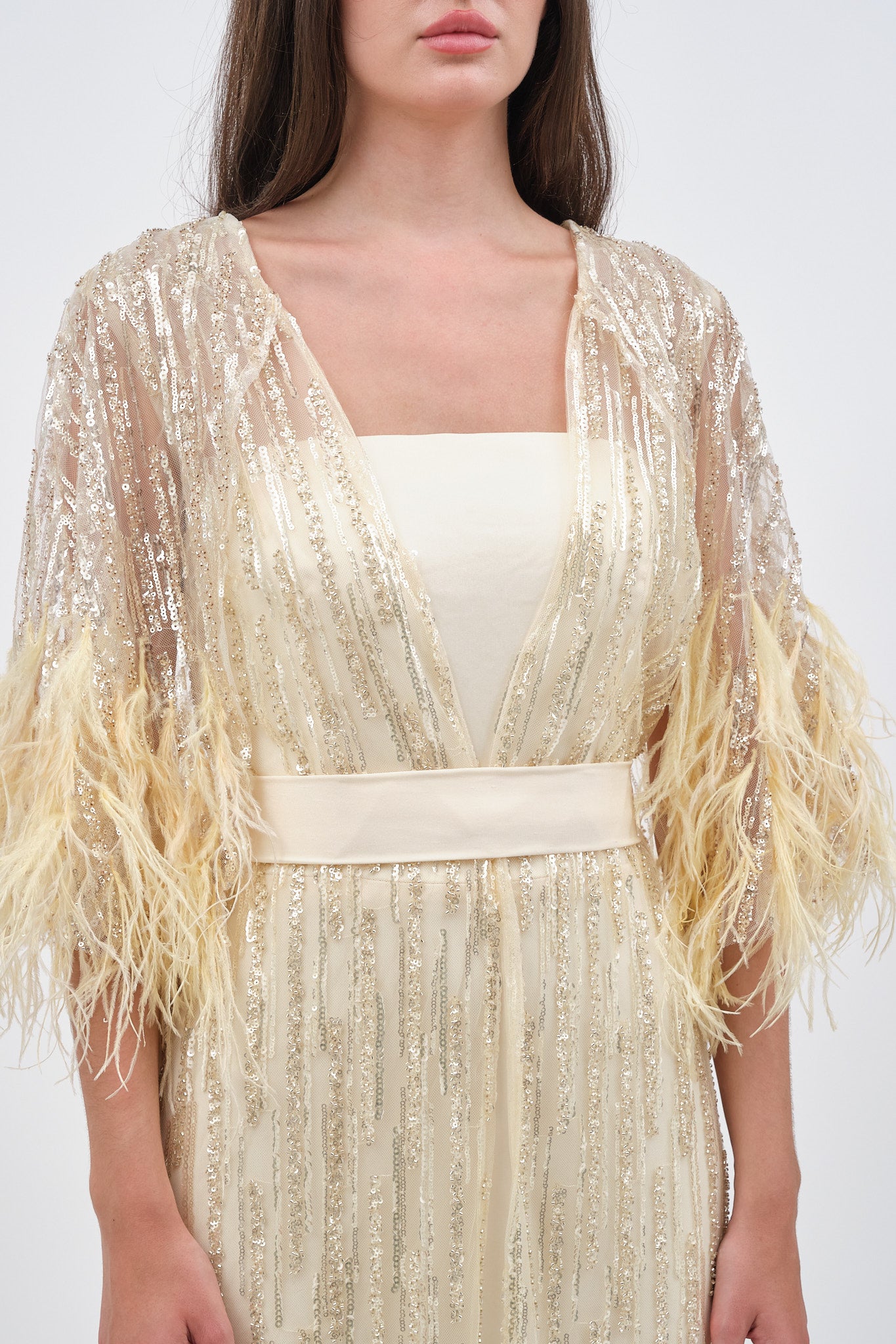 Ecrufarbenes Kleid