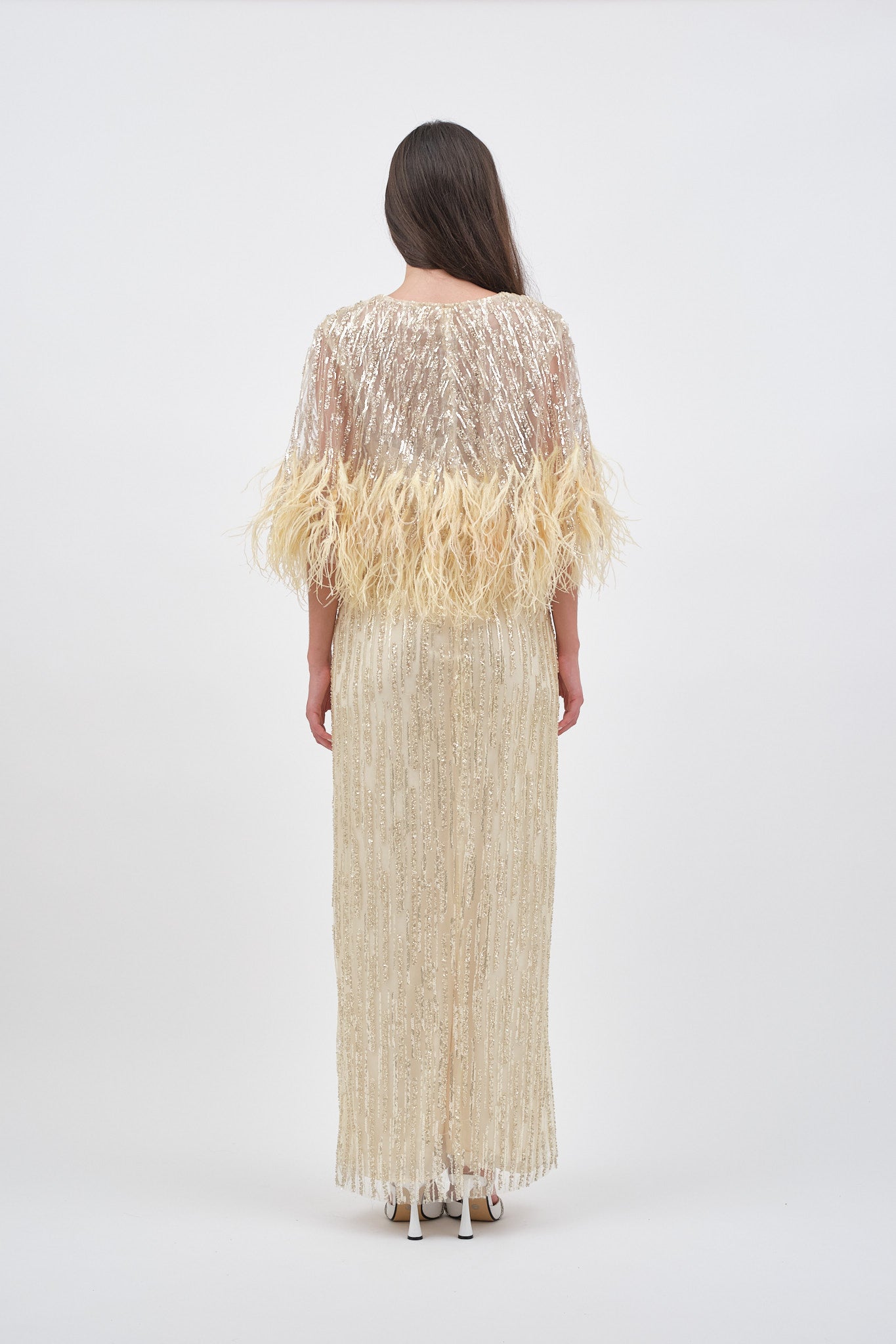 Ecrufarbenes Kleid