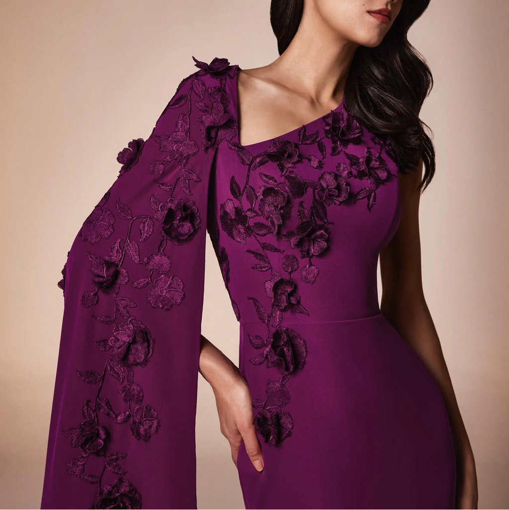 Robe Bustier à Fleurs Dégradées en Satin