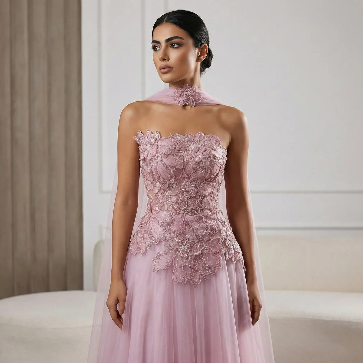 Robe vieux rose