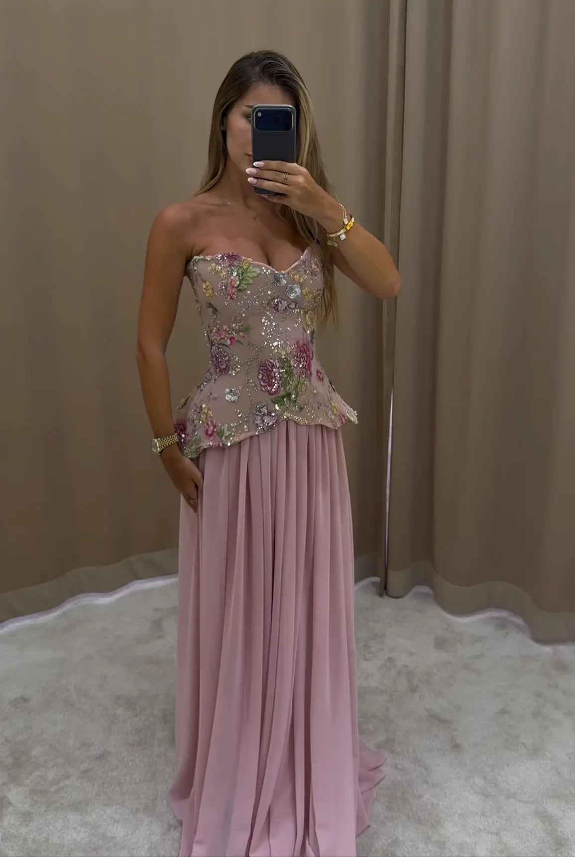 Robe corset détails floral