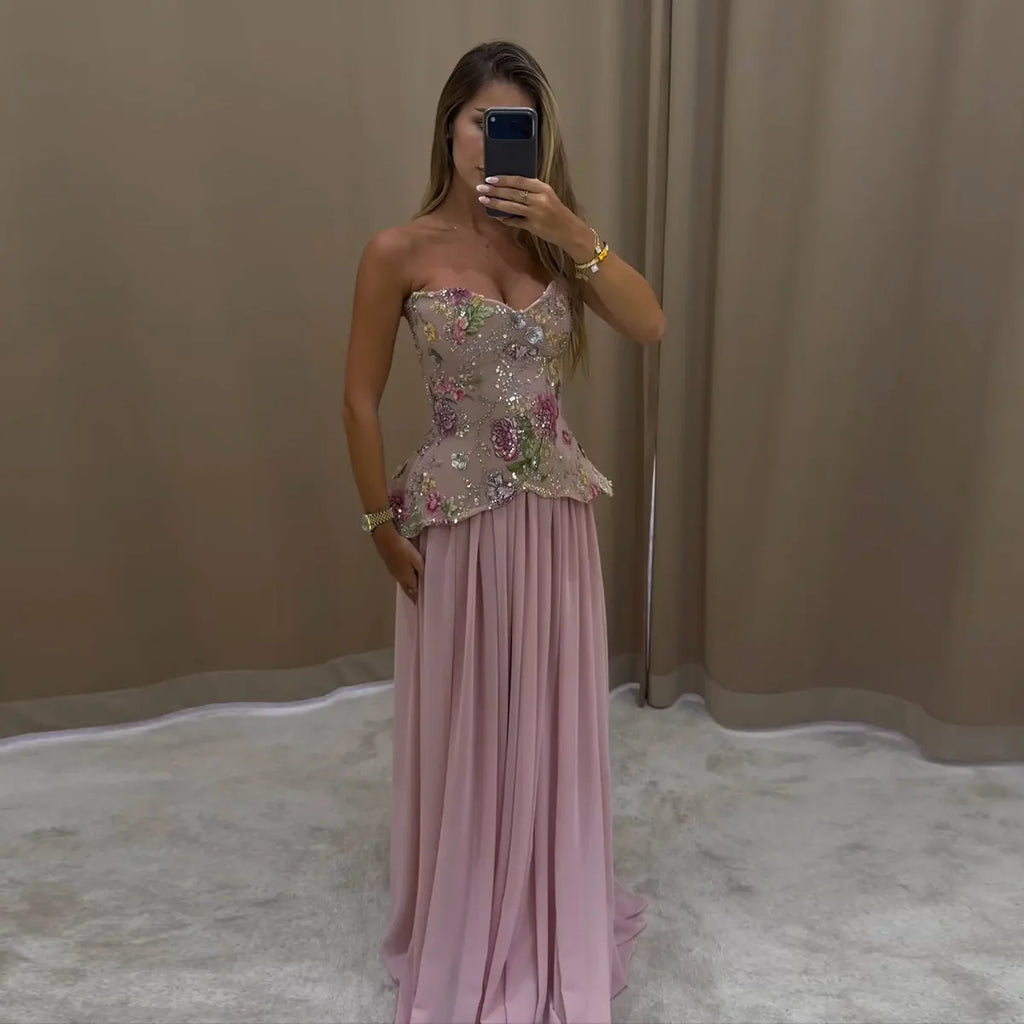 Robe corset détails floral