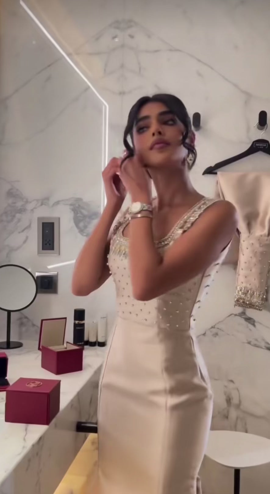 Ensemble en Satin Perle
